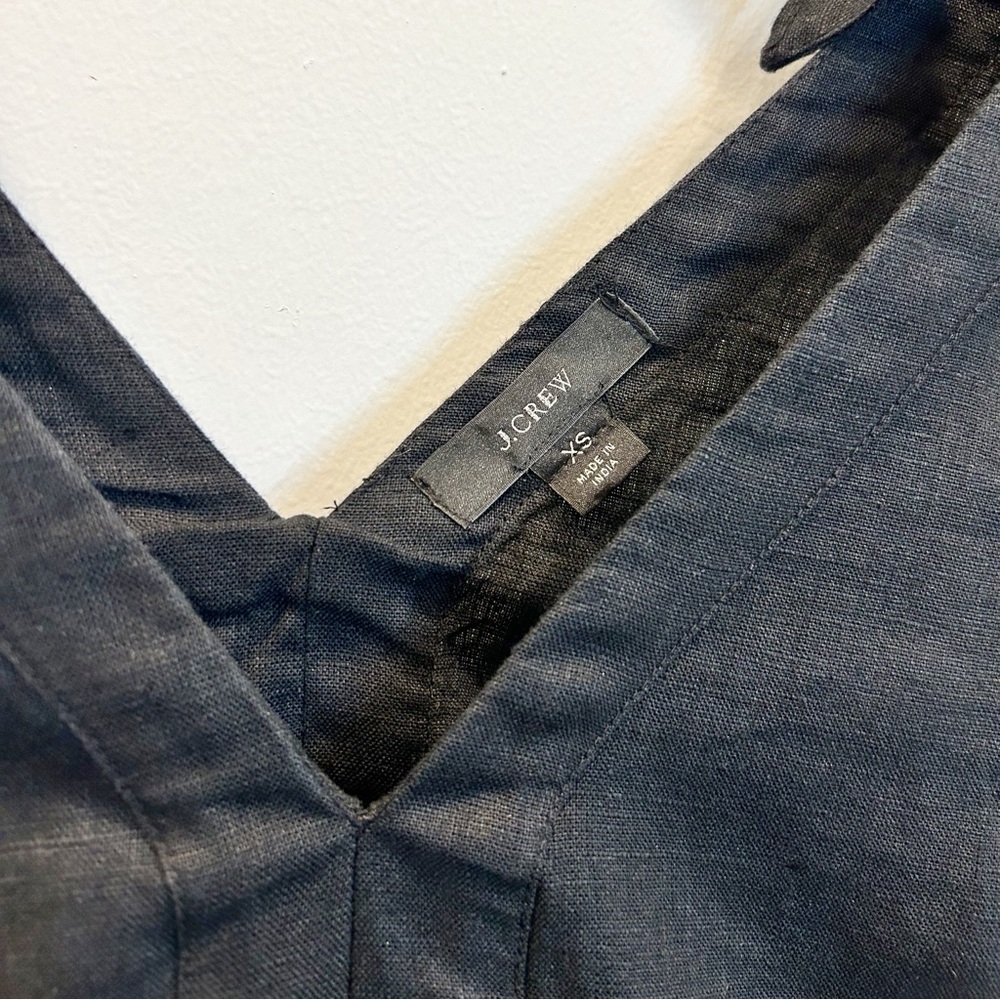 Black Linen Top - Picture 2 of 3